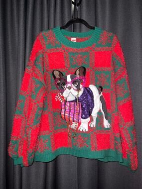 Ugly Christmas Sweater Xmas Size XXL Dog